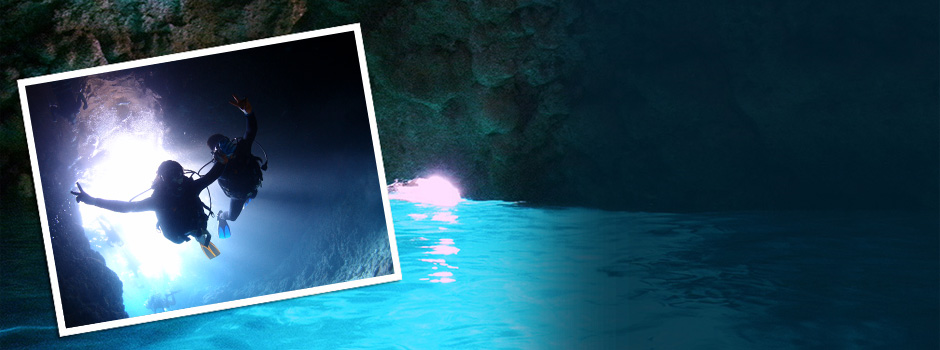 沖縄　青の洞窟　体験ダイビング